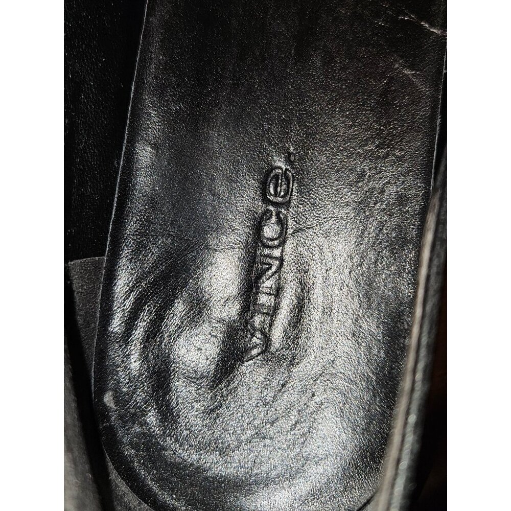 Vince Black Leather Saxon 2 Slip On Platform Sneakers Women 8 MEDIUM - Picture 10 of 13